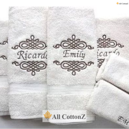 Embroidered Bath Towelsby All CottonZ