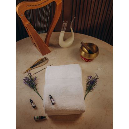 Luxurious White 100% Egyptian Cotton Bath Sheets Set of 2, 600 GSM, Ultra-Soft & Highly Absorbent, 5 imageby All CottonZ