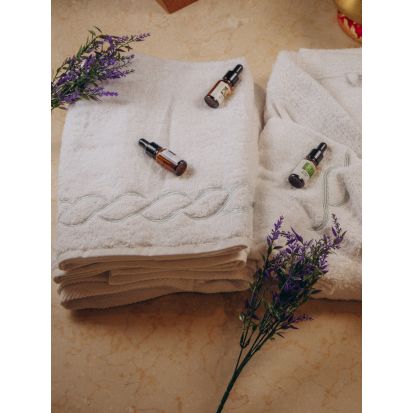 Luxurious 100% Egyptian Cotton Towel Set with Elegant Embroidery, 2 imageby All CottonZ