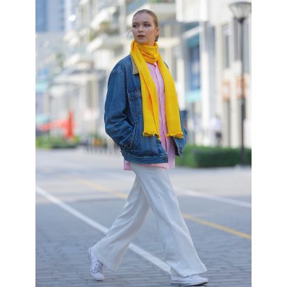 100% Cotton Unisex Scarf (Light Yellow), 3 imageby All CottonZ