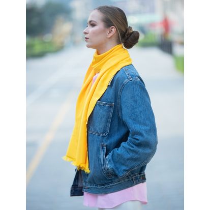 100% Cotton Unisex Scarf (Light Yellow), 5 imageby All CottonZ