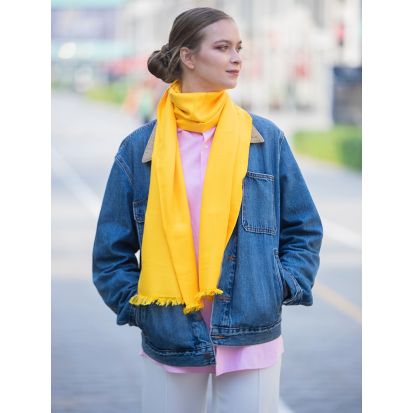100% Cotton Unisex Scarf (Light Yellow), 2 imageby All CottonZ