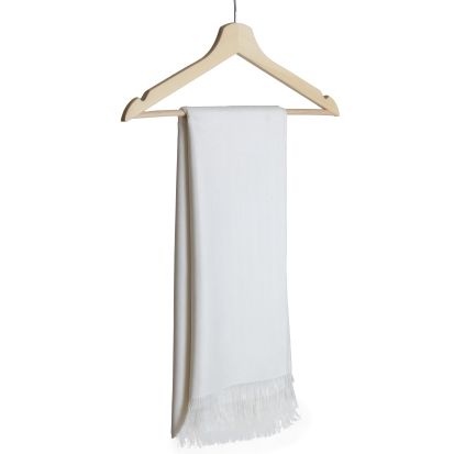 100% Egyptian Cotton, Handloomed Scarf/Shawl, Luxurious feel, Breathable, Solid colors in a Gift box, Unisex (Off White), Colors: Off White, 7 imageby All CottonZ