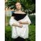 100% Egyptian Cotton, Handloomed Scarf/Shawl, Luxurious feel, Breathable, Solid colors in a Gift box, Unisex (Off White), Colors: Off White, 2 imageby All CottonZ